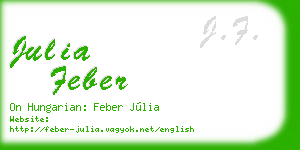 julia feber business card